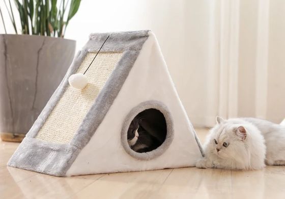 Cat Scratcher Tree Cat House juguetes interactivos con función de juego divertido material de peluche Sisal