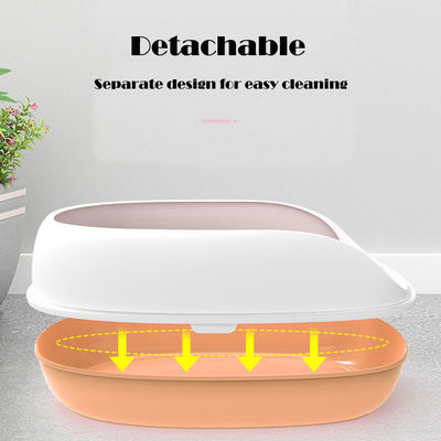 Caja de basura para gatos anti-espuma Perro de mascota inodoro espacio grande de gato bandeja de plástico para gatos para interiores