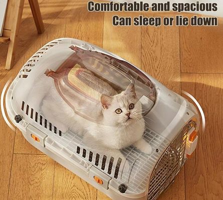 Bolsa de plástico portátil para mascotas de transporte de perros y gatos para viajes al aire libre