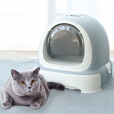 Caja de basura de plástico de limpieza automática para gatos