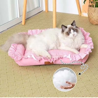 Cama para gatos de peluche lavable y lavable en máquina para una limpieza fácil