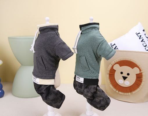 Confortable abrigo para perros caluroso de 2 capas de lana forrada ropa de invierno clásica de punto