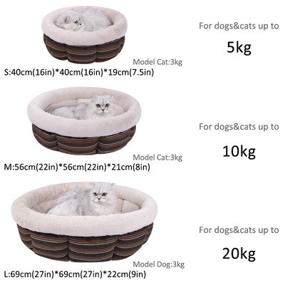Cama de mascota interior lavable para perros pequeños y gatitos Diseños ODM Función cálida cómoda