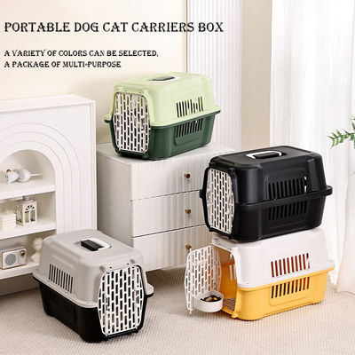 Bolso de viaje para mascotas multifunción Cajera de transporte de mascotas portátil con puerta de plástico