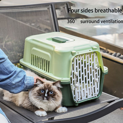 Bolso de viaje para mascotas multifunción Cajera de transporte de mascotas portátil con puerta de plástico