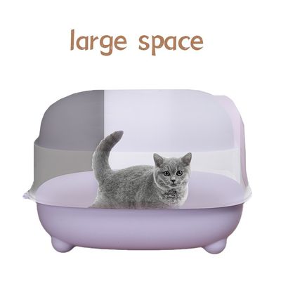 Diseños ODM Caja para gatos cerrada con bandeja lateral y tapa de tamizado superior fácil de limpiar
