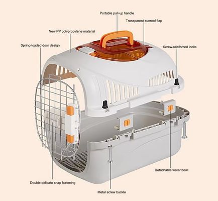 Accesorios para viajes en automóvil Jaulas de transporte de mascotas aprobadas para cachorros y gatos pequeños o medianos