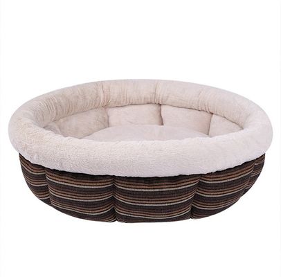 Sofá para mascotas Cama redonda con almohadón de rosquilla para gatos o perros pequeños Resistente al deslizamiento y al agua