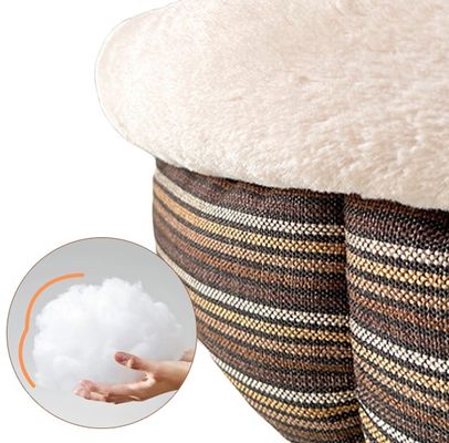 Sofá para mascotas Cama redonda con almohadón de rosquilla para gatos o perros pequeños Resistente al deslizamiento y al agua