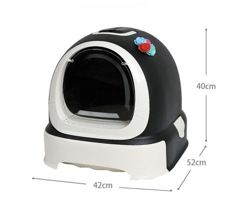 Caja de basura para gatos de diseño Doraemon fácil de limpiar con scooper y tapa para evitar la dispersión de basura