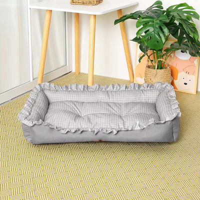 Cama para mascotas cama de cama en terciopelo de durazno para perros y gatos acolchador lavable de varios tamaños