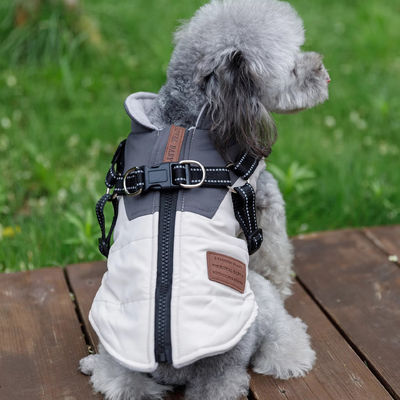 CLASSIC estilo chaqueta de invierno para perros impermeable y resistente al viento ropa para mascotas con arnés