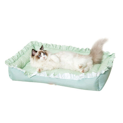Cama de gato para gatos o perros pequeños con fondo antiderrapante suave y cuadrado Diseños ODM lavables