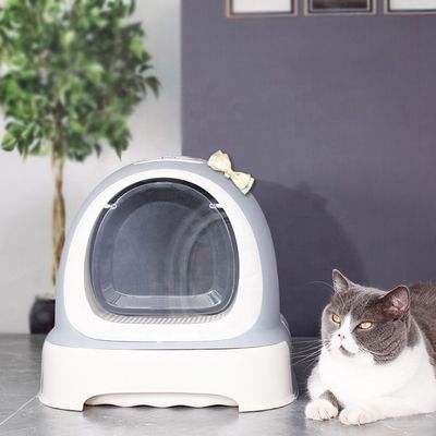 Caja de basura cerrada para gatos espaciosa y duradera fácil de limpiar para todos los gatos Diseños ODM