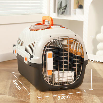 Bolso de viaje de mascotas de PP para gatos, portaobjetos de superficie dura, caja de transporte aéreo para perros y gatos pequeños