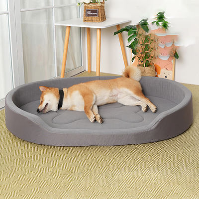 Cama grande para perros hecha de tela de Oxford, resistente al agua y a la orina con almohadilla interna fácil de lavar