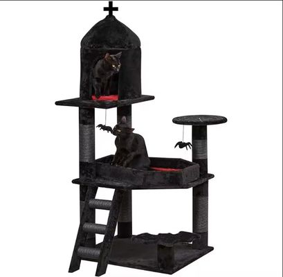 Actividades para gatos de varios niveles Muebles de lujo Siasl Árbol de gatos con bola colgante de araña