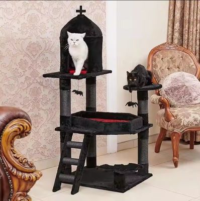 Actividades para gatos de varios niveles Muebles de lujo Siasl Árbol de gatos con bola colgante de araña