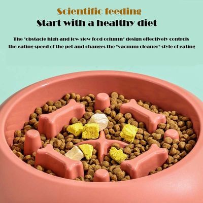 Cuenco para mascotas duradero para alimentación lenta Bloat Stop Tipo de hueso Suministros de plástico de grado alimenticio