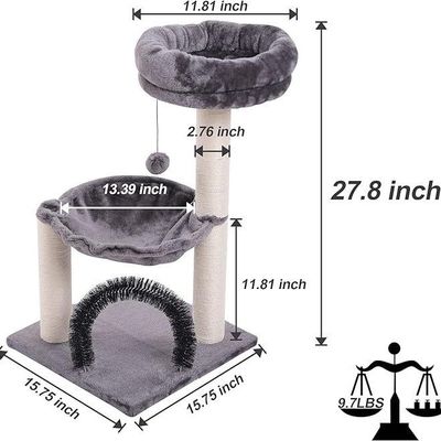 28 &quot;Posta de rascado para gatos con cama de hamaca grande y servicio de personalización proporcionado