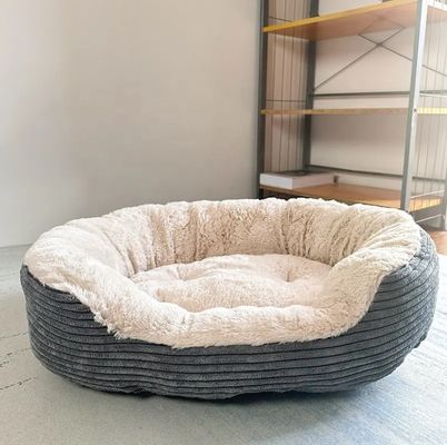 Casa de cama de mascotas de lujo para gatos y perros Cama de cama gruesa cálida almohadilla de manta