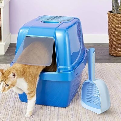 Limpieza de basura de gato Azul fácil de recoger pajaros Accesorios simple de tamizado de recoger