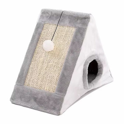 Muebles para gatos Casa de mascotas Triángulo de peluche Camas para gatos Nido de gatos Perro plegable suave cálido