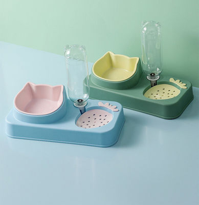Perro mascota gato botella de agua potable NO horario de ajuste para los cuencos de comida para gatos y dispensador de agua