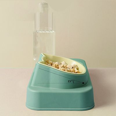 Perro mascota gato botella de agua potable NO horario de ajuste para los cuencos de comida para gatos y dispensador de agua