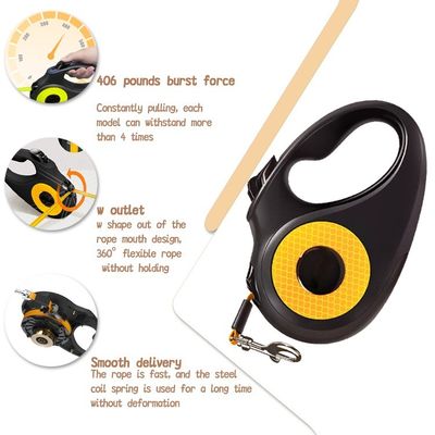 Cable de mascotas ajustable de liberación rápida 5M 3M ABS retráctil con remache