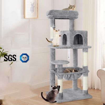 Árbol de gatos multicolor opcional integrado Sisal cómodo y duradero Actividad de gatos altos Arbol rascador