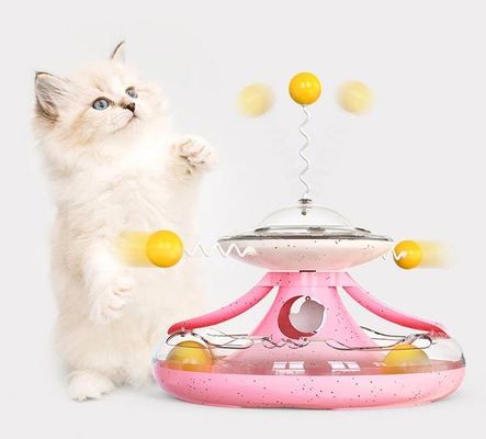 Mucho tiempo de uso ventaja gato juguetes de la palma fuga de alimentos pet puzzle interactivo juguete de plataforma giratoria