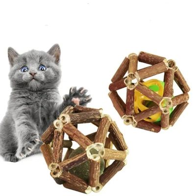 Juguete de gato Silvervine para jugar y limpiar los dientes hecho de Polygonum Arboreum natural
