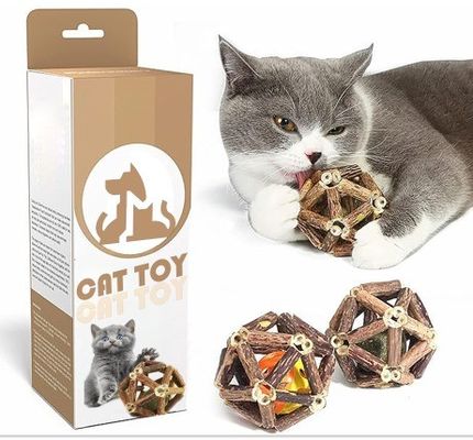 Juguete de gato Silvervine para jugar y limpiar los dientes hecho de Polygonum Arboreum natural
