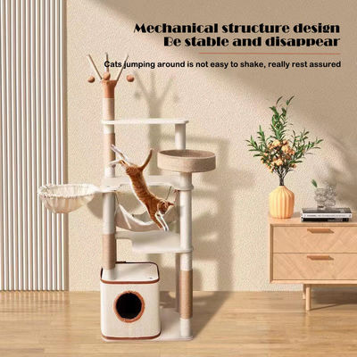 Árbol de gato fácil de ensamblaje personalizable con rascador Sisal y Dens de actividad