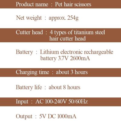Función limpia Cortadoras de pelo para perros de trabajo pesado con pantalla LED de logotipo personalizado Incluido