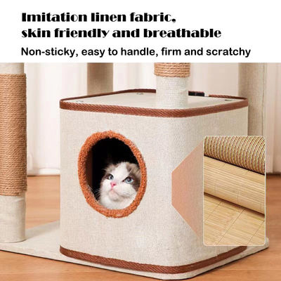 Árbol de gato fácil de ensamblaje personalizable con rascador Sisal y Dens de actividad