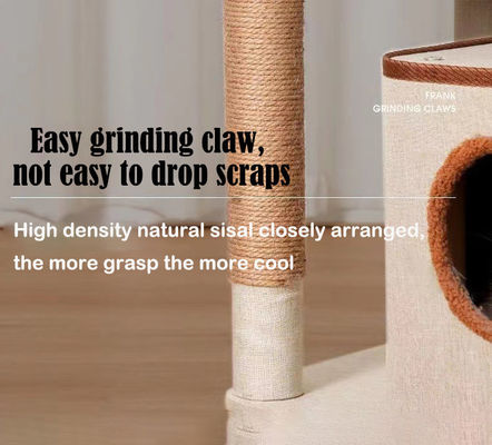 Árbol de gato fácil de ensamblaje personalizable con rascador Sisal y Dens de actividad