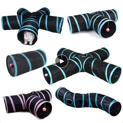 OEM/ODM Interactivo Gato Divertido juguete 4 Way S tipo Gato túnel plegable mascota extra grande