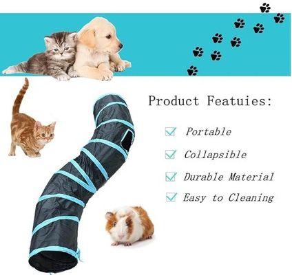 OEM/ODM Interactivo Gato Divertido juguete 4 Way S tipo Gato túnel plegable mascota extra grande