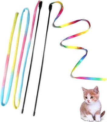 Juguete interactivo para gatos clásico cuerda de arco iris para gatos y gatitos