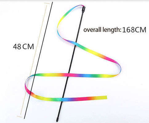 Juguete interactivo para gatos clásico cuerda de arco iris para gatos y gatitos