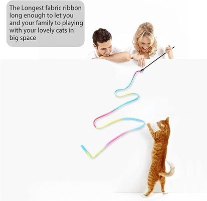 Juguete interactivo para gatos clásico cuerda de arco iris para gatos y gatitos