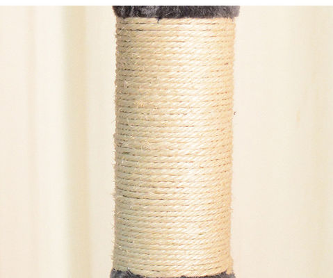 Torre de gatos de piso a techo de altura ajustable con hamaca acogedora y función de juego divertido