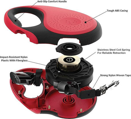 Leash de alambre para perros de mascotas de uso pesado y reflejo personalizado 360 ° Leash retráctil libre de enredos