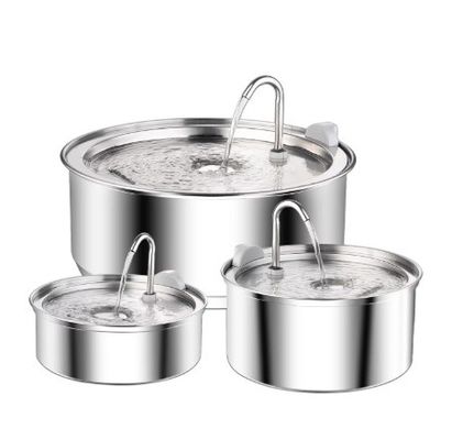 Fuente de agua potable para mascotas con filtro de acero inoxidable para una ingesta y consumo saludables de agua