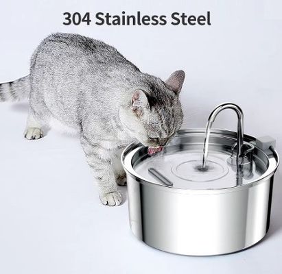 Fuente de agua potable para mascotas con filtro de acero inoxidable para una ingesta y consumo saludables de agua