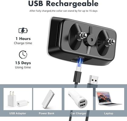 Auto recargable de entrenamiento de perros Control de ladrido collar suave