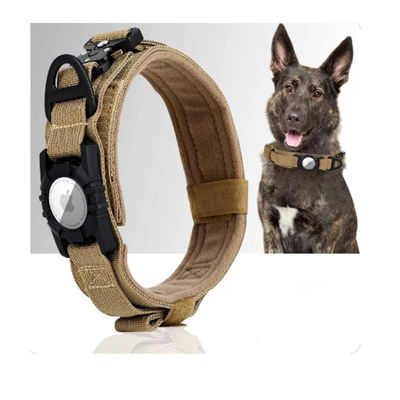 Trazador GPS personalizado Air Tag Collar para perros con diseño de nylon ajustable y de trabajo pesado
