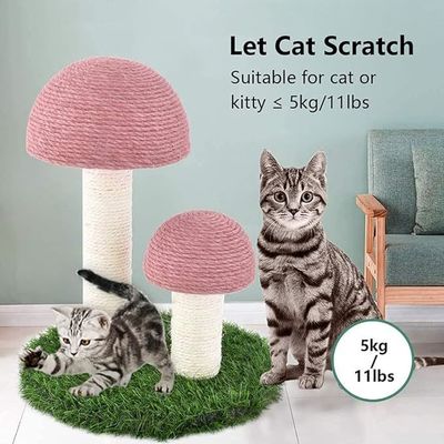 OEM/ODM Doble hongo gato rascador post natural cuerda Sisal gato torre de árboles de interior de gatos juguete rascador